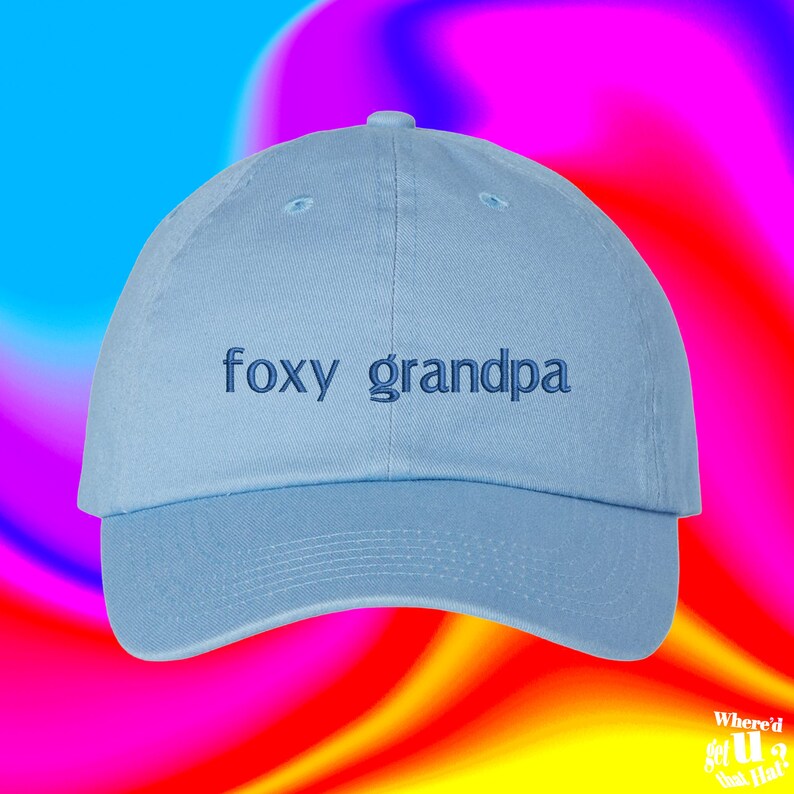Foxy Opa Hut Vatertagshut Daddy Hut Geschenke für Papa Nummer Eins Papa Benutzerdefinierte Farbe einstellbar gestickter Dad Hut (214_03) Bild 1