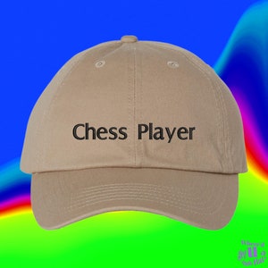 Chess Player Hat Chess Player Gift Chackmate Chess Lover Custom Color Adjustable Embroidered Dad Hat