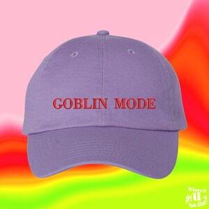 Goblin Mode Hat Custom Color Adjustable Embroidered Dad Hat