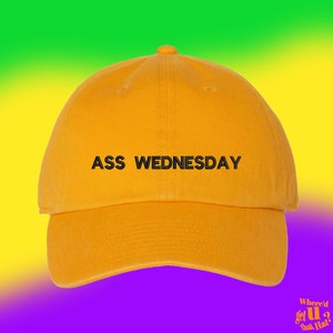 Ass Wednesday Hat Mardi Gras Gift Custom Color Adjustable Embroidered Dad Hat