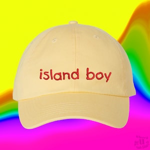 Island Boy Hat Crypto Babe Girl Custom Color Adjustable Embroidered Dad Hat