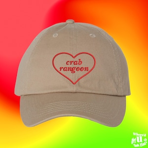 Crab Rangoon Hat | Crab Rangoon Gift | Best Friend Gift | Wontons Asian Chef | Custom Color Adjustable Embroidered Dad Hat