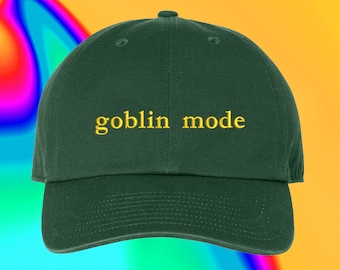 Goblin Mode Hat Custom Color Adjustable Embroidered Dad Hat