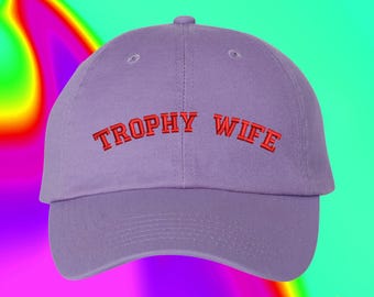 Gorra Trofeo Esposa Regalo Esposo Esposa Regalo Gay Boda Matrimonio Cónyuge Mamá Madre Color Personalizado Ajustable Gorra Bordada Papá (250_07)
