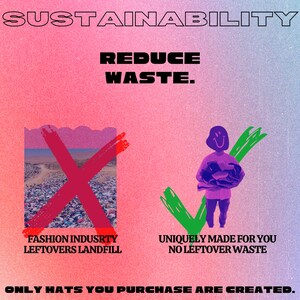 a poster with the words reduce waste and a picture of a person