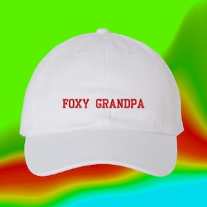 Foxy Grandpa Hat Fathers Day Hat Daddy Hat Gifts For Dad Number One Dad Custom Color Adjustable Embroidered Dad Hat image 1