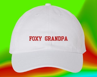 Foxy Opa Hut Vatertagshut Daddy Hut Geschenke für Papa Nummer Eins Papa Benutzerdefinierte Farbe einstellbar gestickter Dad Hut