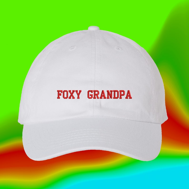 Foxy Grandpa Hat Fathers Day Hat Daddy Hat Gifts For Dad Number One Dad Custom Color Adjustable Embroidered Dad Hat image 1