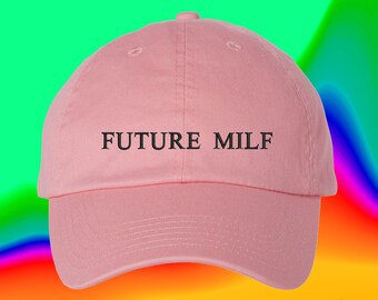CreativeTees4You I Love Hot Dilfs Funny Hot Dad Gift Embroidered Dad Hat Adjustable Cotton Cap