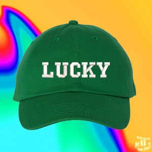 Lucky Hat St. Patrick&#39;s Day Paddys Day Luck Of the Irish TikTok-kleding aangepaste kleur verstelbare geborduurde papa-hoed