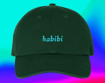 Habibi Hat | Husband Wife Gift | Boyfriend  | Spouse | Custom Color Adjustable Embroidered Dad Hat