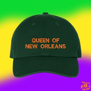 Queen Of New Orleans Hat Mardi Gras Gift Custom Color Adjustable Embroidered Dad Hat