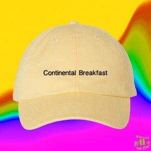 Continental Breakfast Hat Breakfast Lover Foodie Restaurant Custom Color Adjustable Embroidered Dad Hat