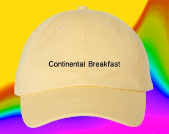 Chapeau pour petit-déjeuner continental Chapeau pour papa brodé en couleur réglable personnalisé pour les amateurs de petit-déjeuner