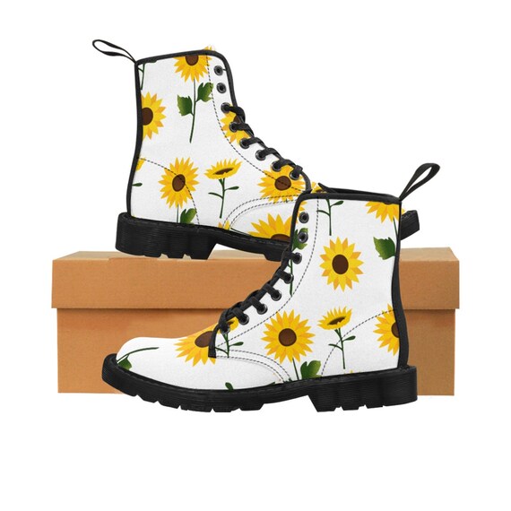 Sunflower Women's Boots, Floral Shoes, Summer and Spring Wear, Women's Canvas  Boots, Trendy, Gift for Friend - Etsy UK