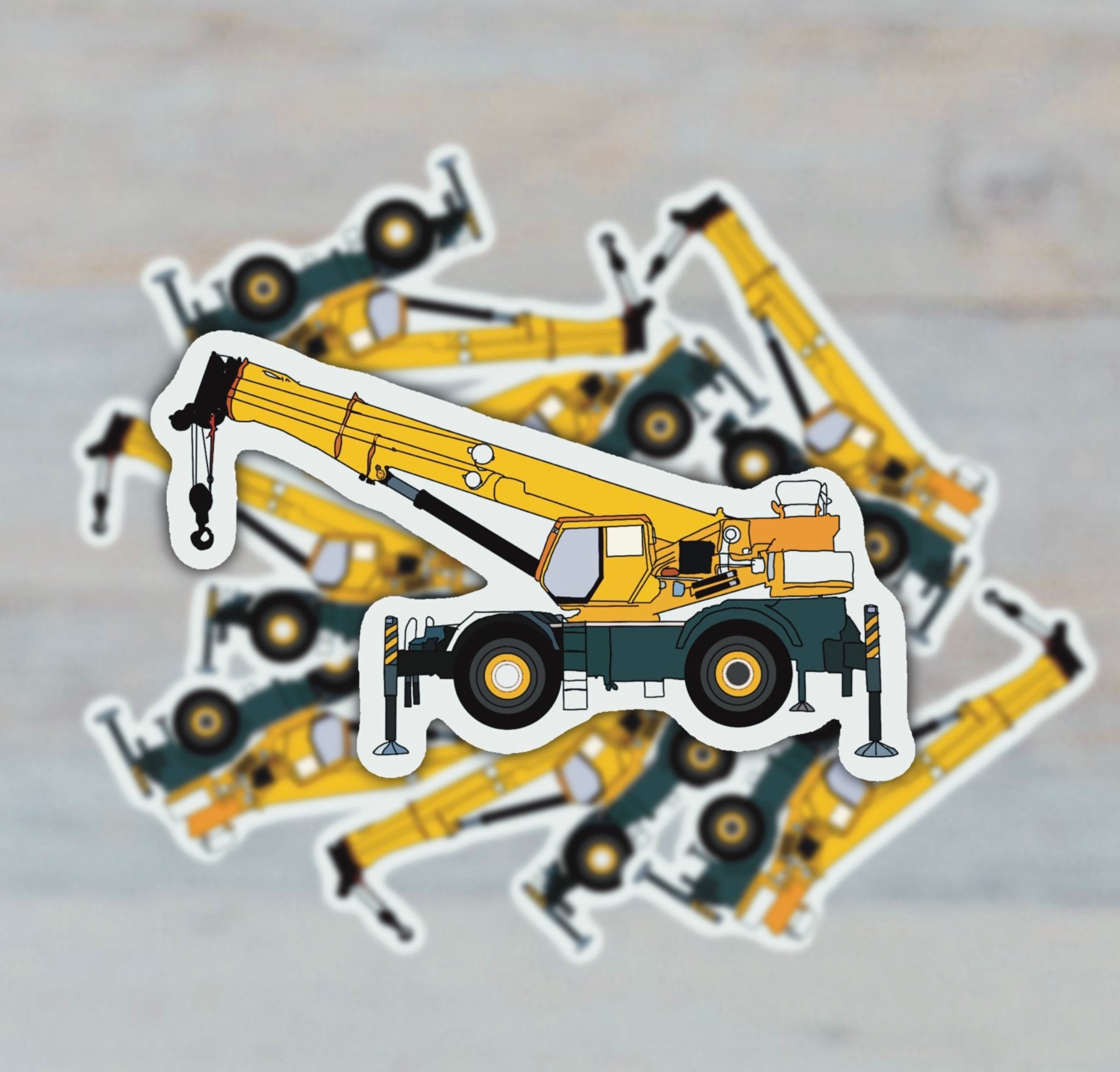 Crane Sticker grove crane crane operator hard hat stickers Etsy