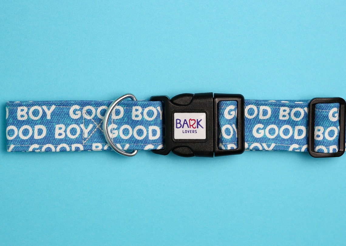 Good Boy Collar Boy Dog Collar Dog Leash Cute Collar Etsy