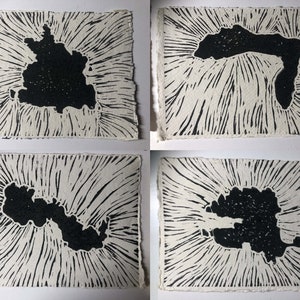 Islands of Ulster Series Handmade Art Prints (Arranmore, Tory, Gola, Rathlin)