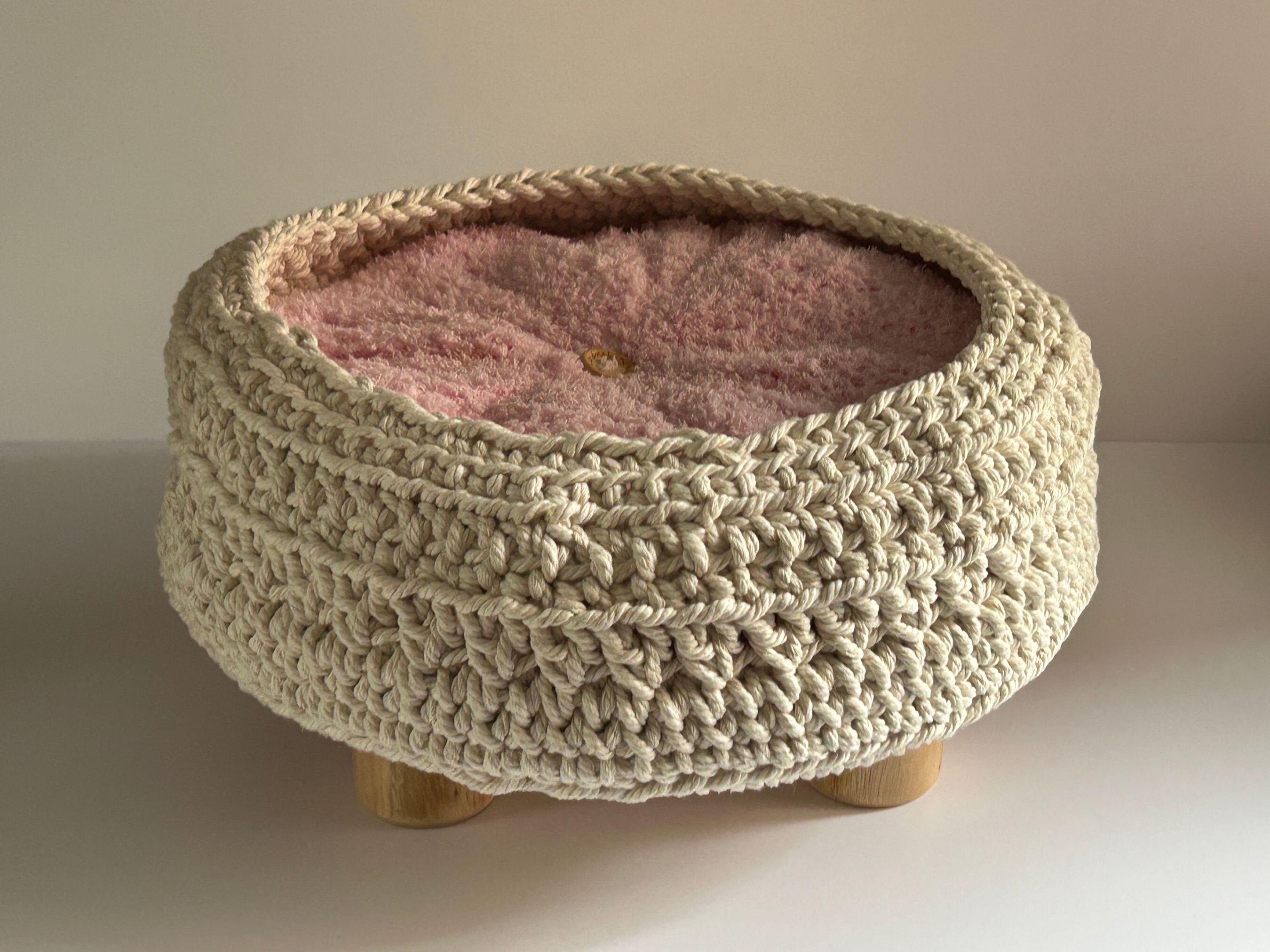 PDF Crochet Cat Bed Pattern Crochet Cat Bed Deluxe Cat Nest Crochet