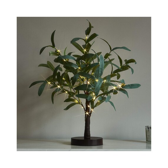 Lighted Tabletop Olive Tree 18IN 50 LED with Timer Artificial Etsy