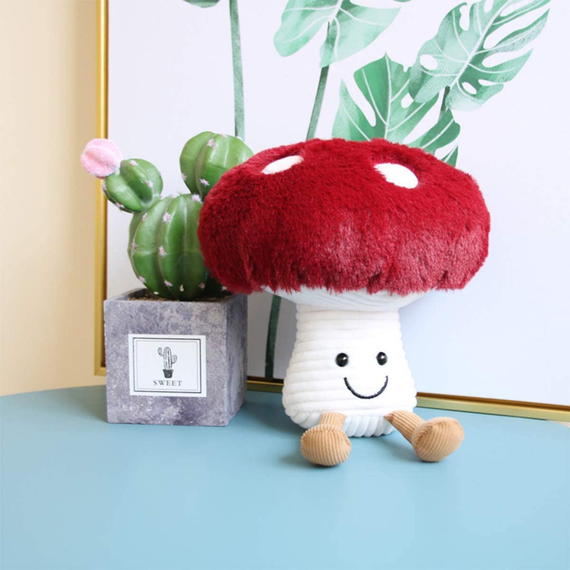 CUTE MUSHROOM Plush Toy Mushroom Plushie Bookshelf Decor | Etsy