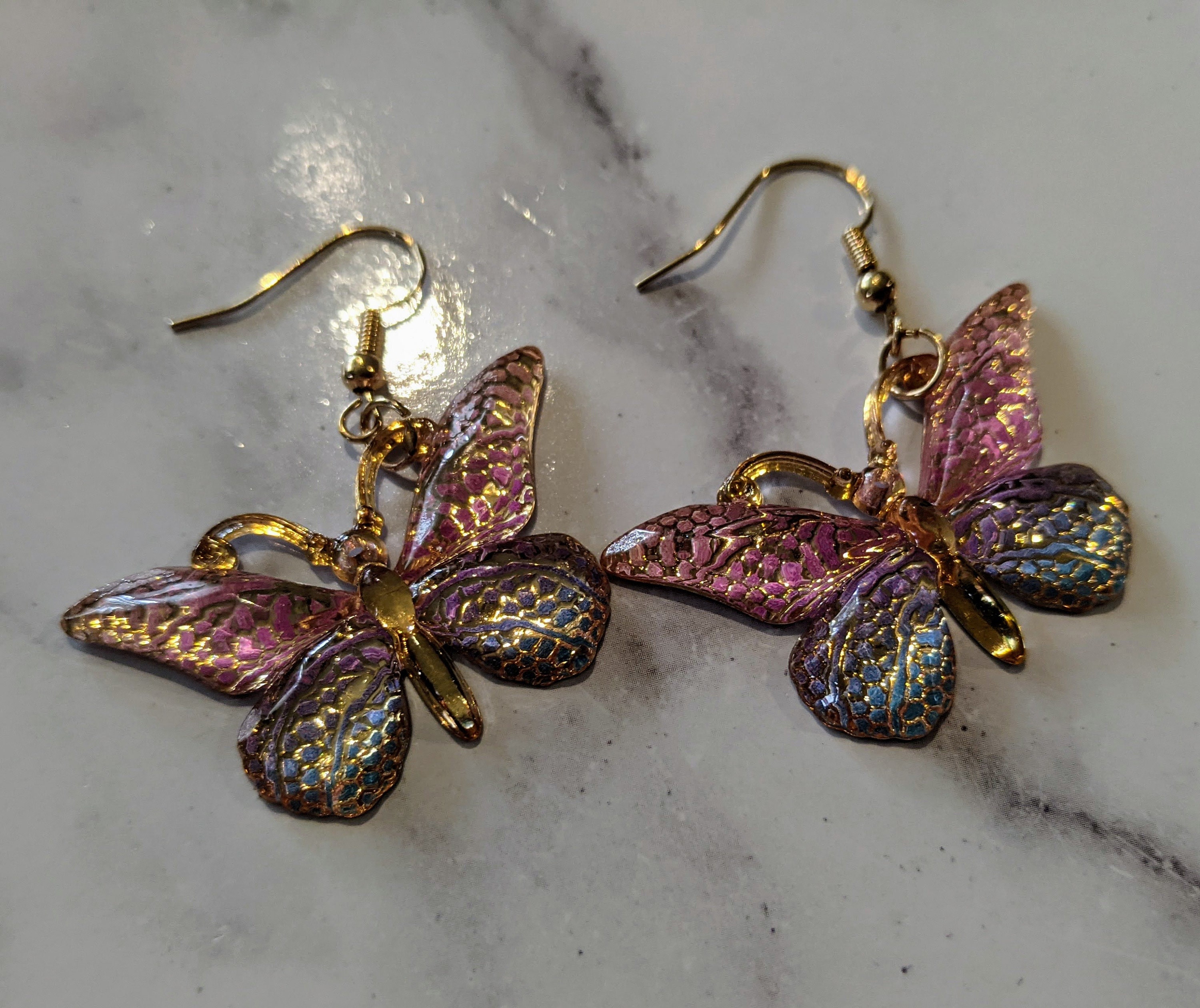 Butterfly Earrings Etsy