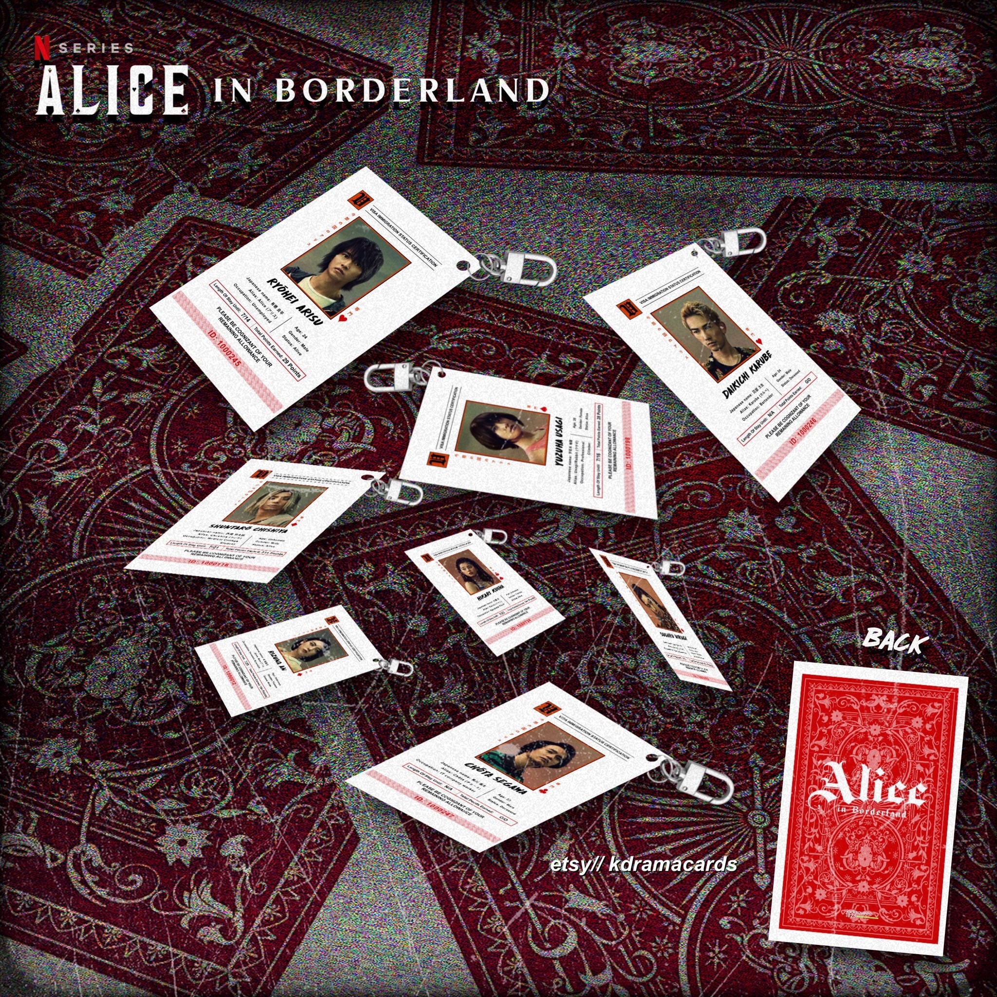 Alice in Borderland ID Cards Etsy UK