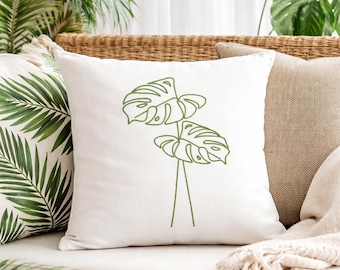 Wzór haftu Monstera: Wzór rośliny doniczkowej (do pobrania w wersji cyfrowej)