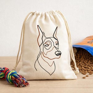 Doberman Dog Line Art Machine Embroidery Pattern (Digital Download)