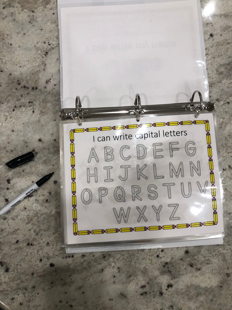 Kindergarten Learning Binder Extended 84 Laminated Pages Etsy