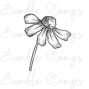 Floral Digi Stamp Line Art for Cardmaking, Cricut, Silhouette image 4