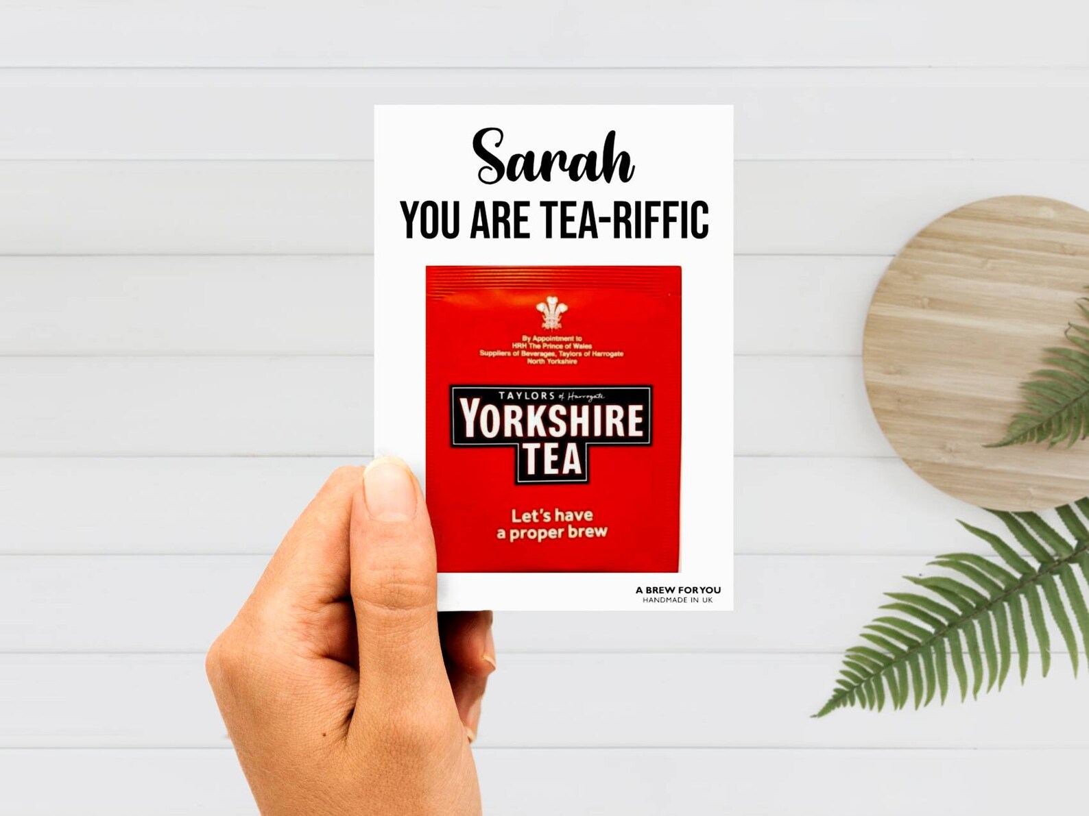 Tea card Tea gift Tea bag gift Tea bag card Birthday Etsy