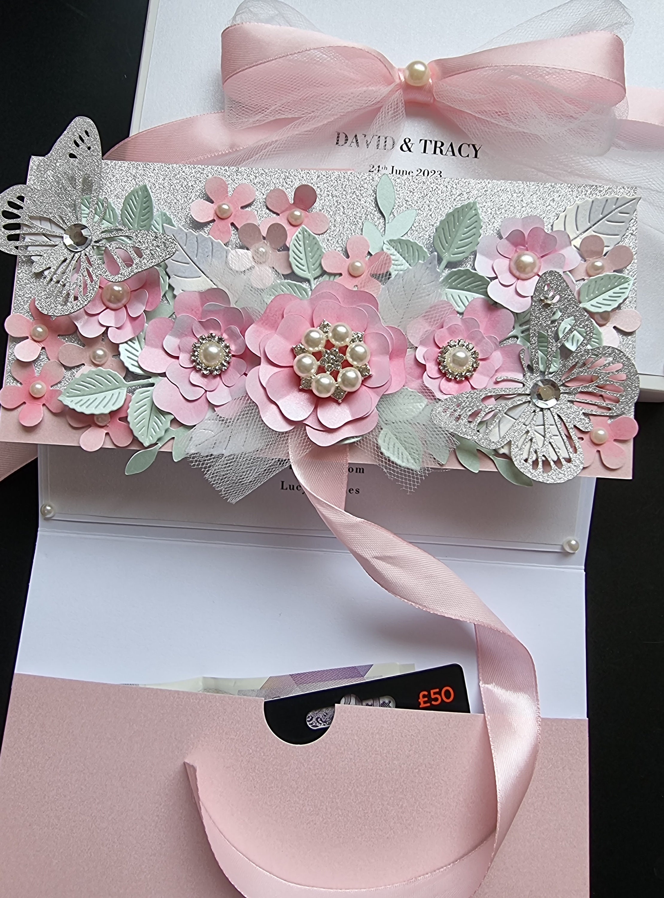 Money Wallet, Gift Wallet, Luxury Handmade Personalised Money Wallet