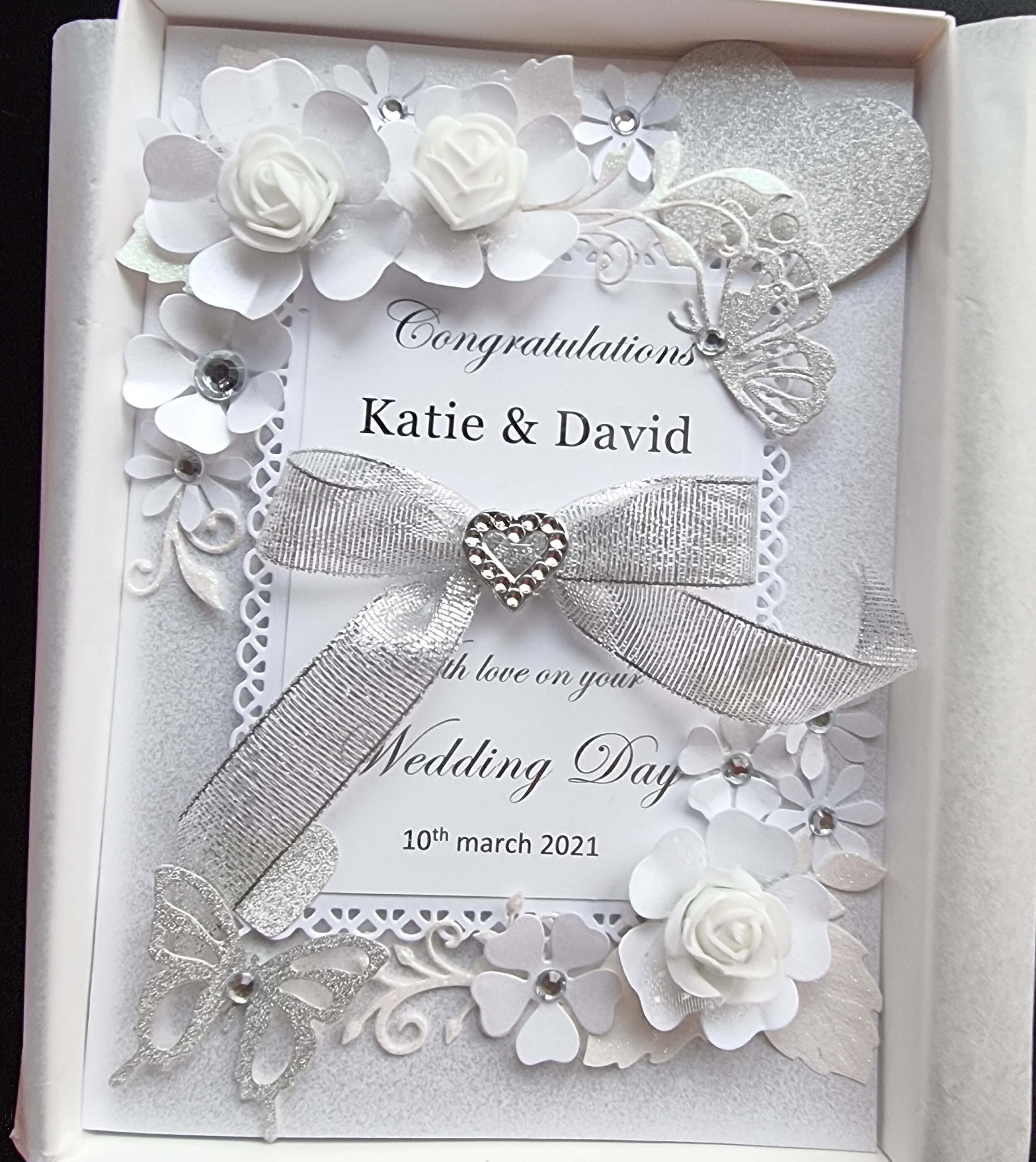 Wedding Card Luxury 3D Handmade Wedding Card in a - Etsy UK