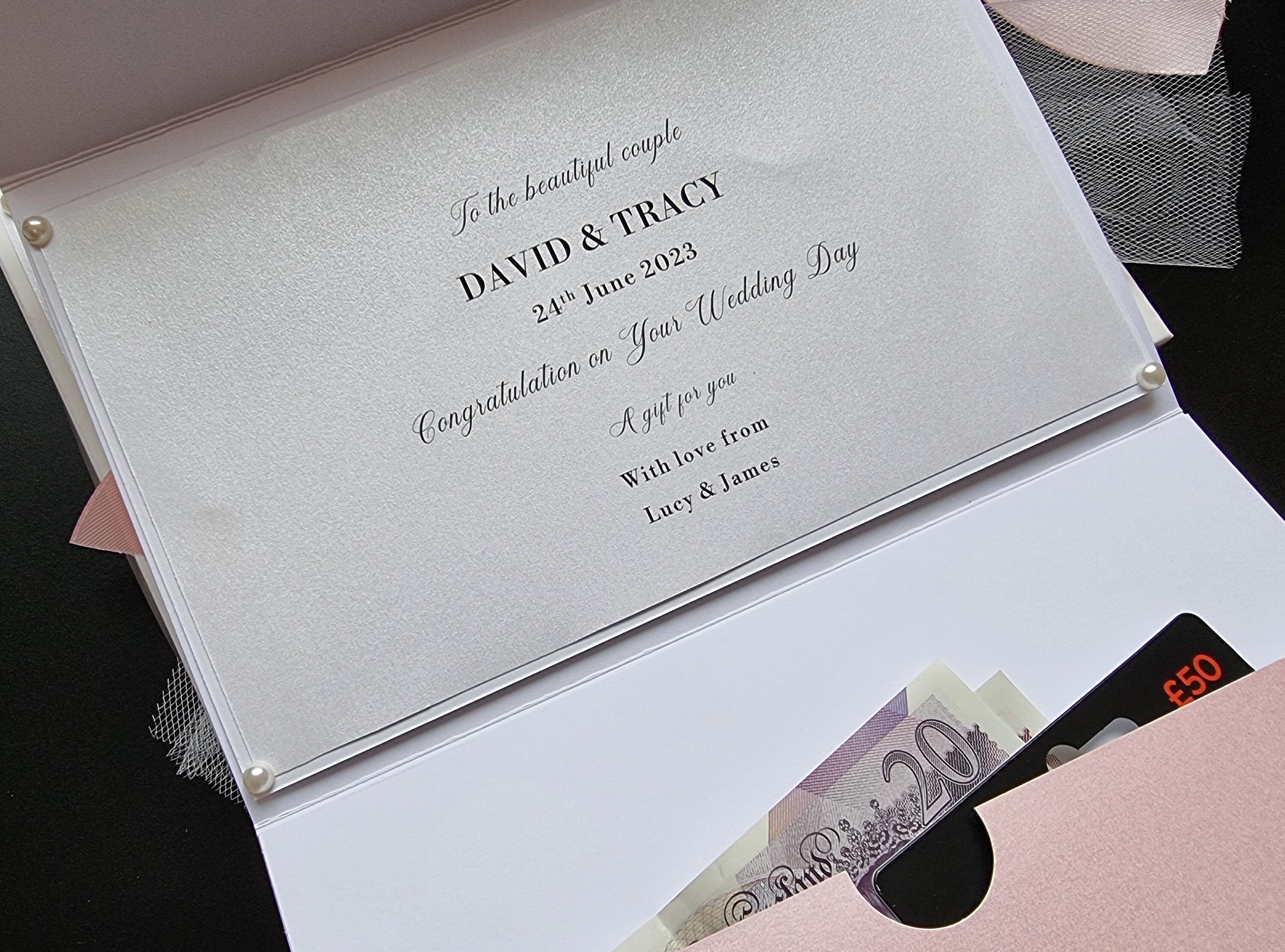 Money Wallet, Gift Wallet, Luxury Handmade Personalised Money Wallet