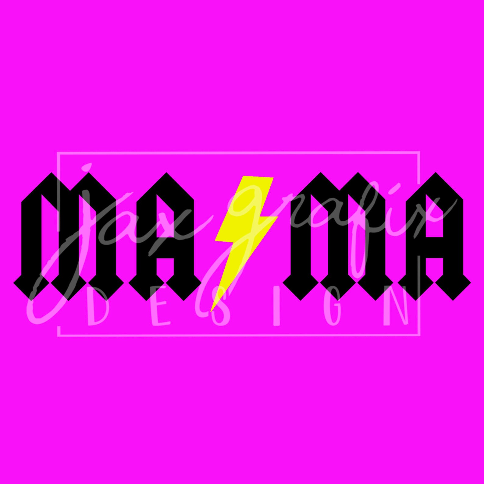 Mama With Lightning Bolt, AC/DC Inspired SVG & Png Files ** Digital ...