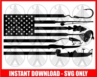 Fishing Flag Svg Etsy