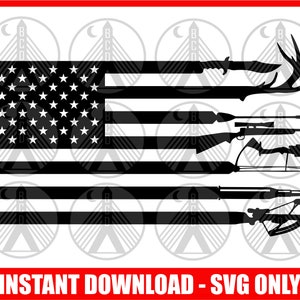 Hunting Flag SVG, Hunting SVG, Deer Hunting svg, Deer Flag svg, Hunter svg, Bow Hunting svg, Hunting USA Flag svg, Deer Hunter svg