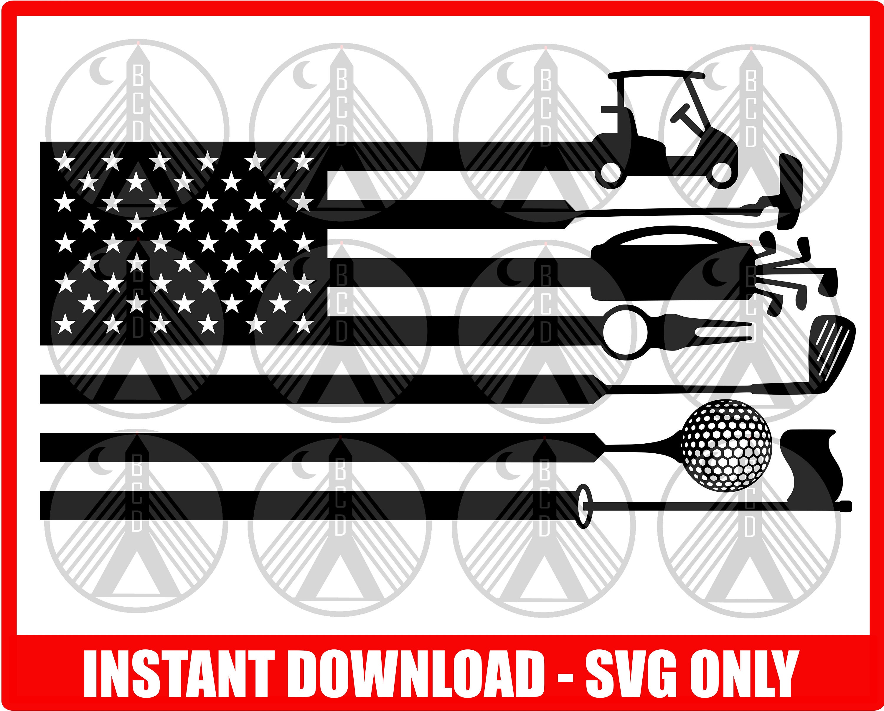 Golf Flag SVG, Golfing SVG, Golf svg, Golf Ball svg, Golf Club svg, Golfer svg, golf svg bundle, Patriotic golf svg, Golf Cart svg