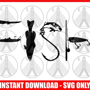 Fishing SVG, Fish SVG, Fishing Flag svg, Fishing Lure svg, Fishing Boat svg, Fisherman svg, Bass Boat svg, Bass Fish svg, Trout svg