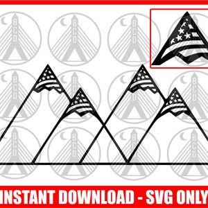 Patriotic Mountain Range SVG, Patriotic American Flag SVG, Mountain Flag svg, Patriotic Nature svg, Mountain Top svg, Patriotic Flag svg