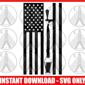 Beer Tap SVG, America Beer Flag SVG, Beer svg, Patriotic beer svg, Beer pouring svg, Beer Glass svg, Beer Mug svg, beer bundle svg