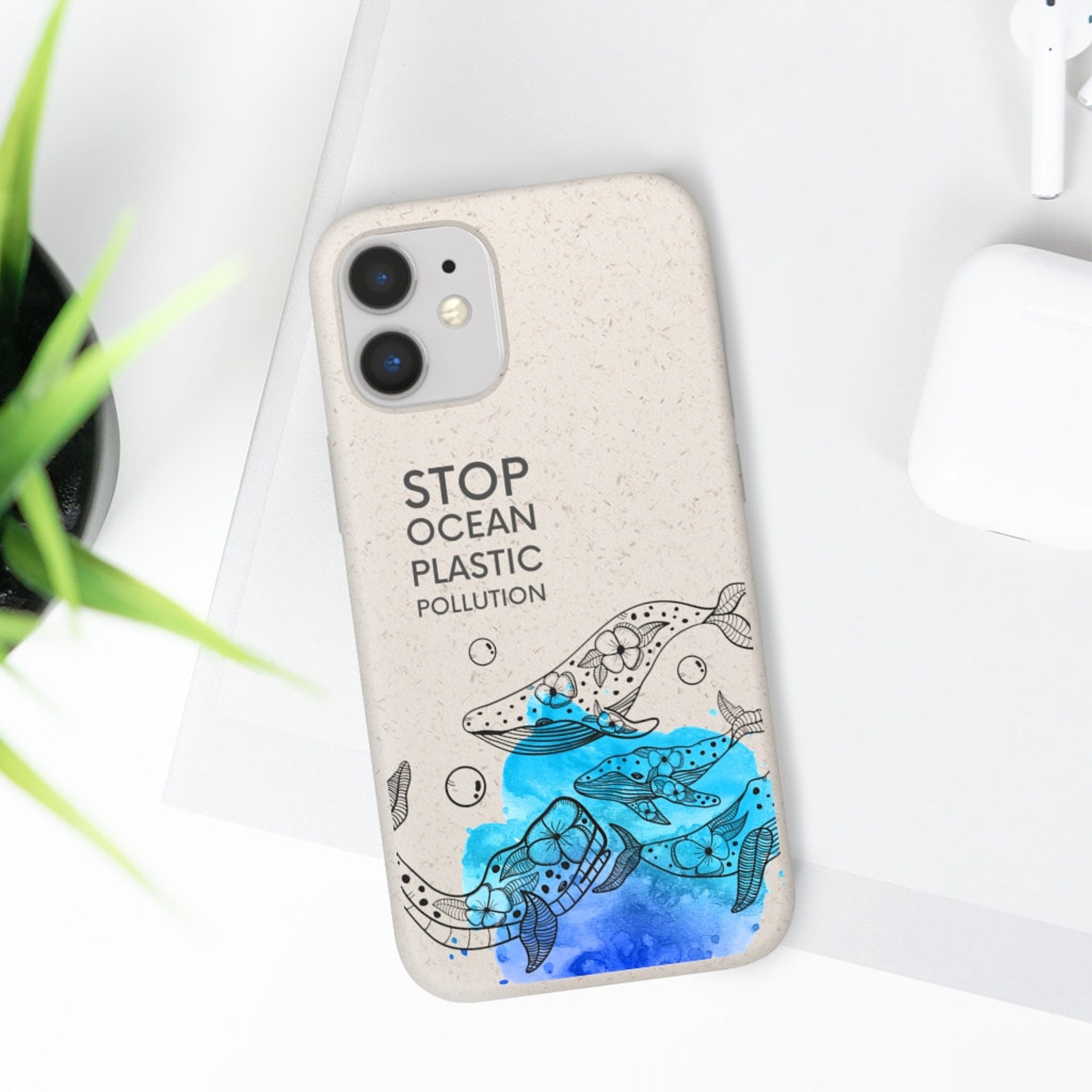 Stop Ocean Plastic Pollution Phone Case Biodegradable Case Etsy