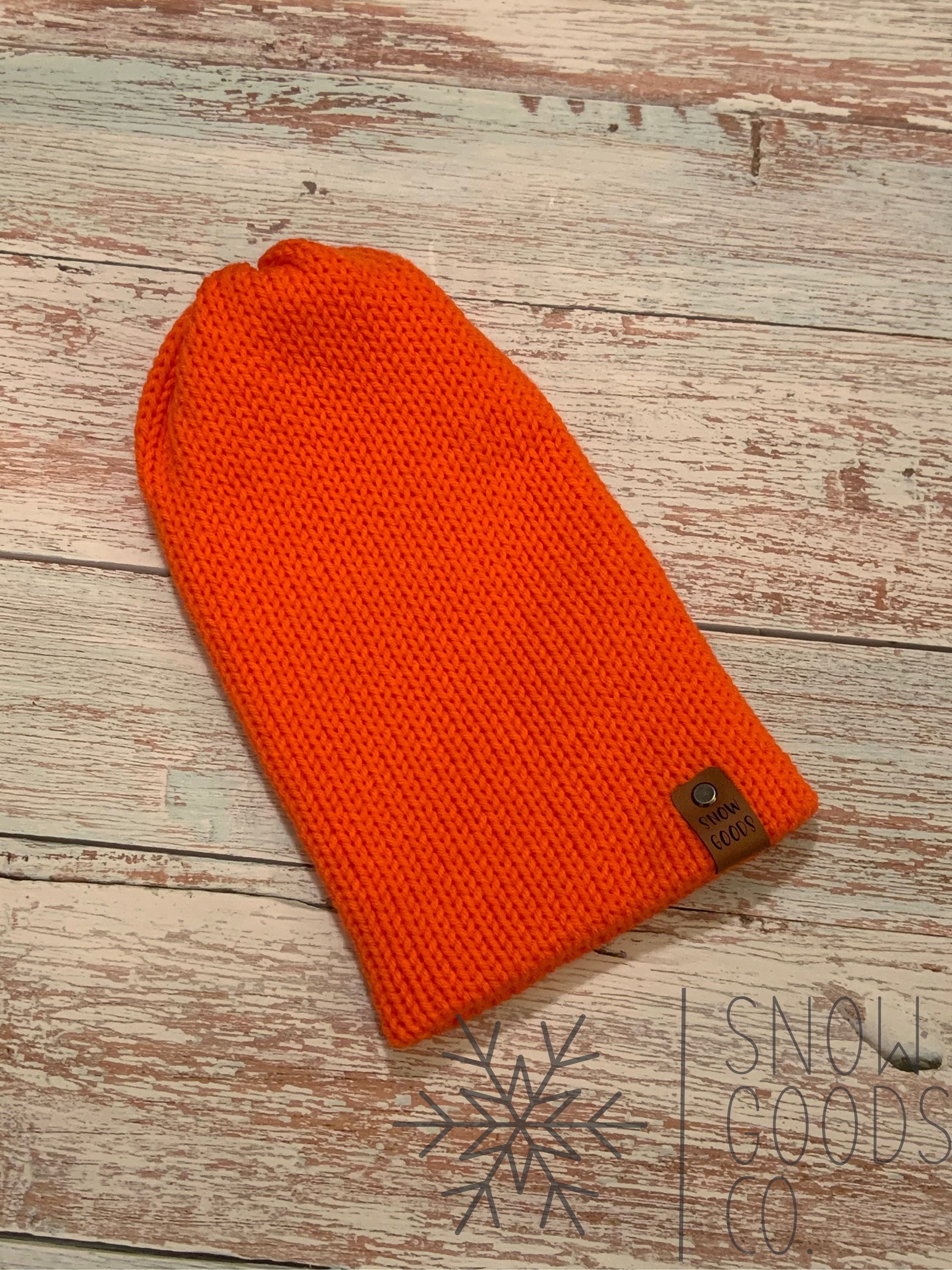 Neon Orange Beanie - Etsy