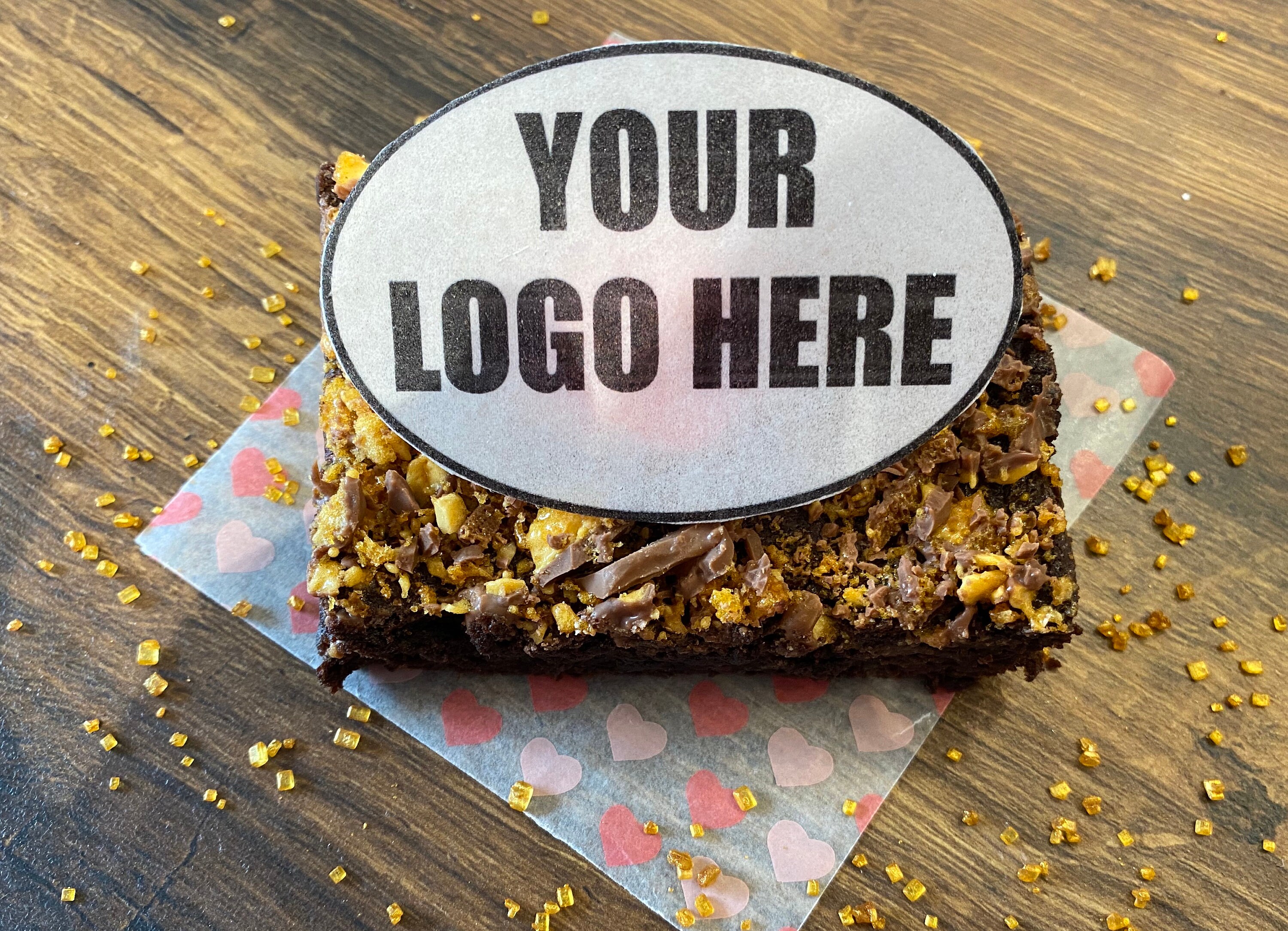 Personalised edible topper brownies gift Etsy