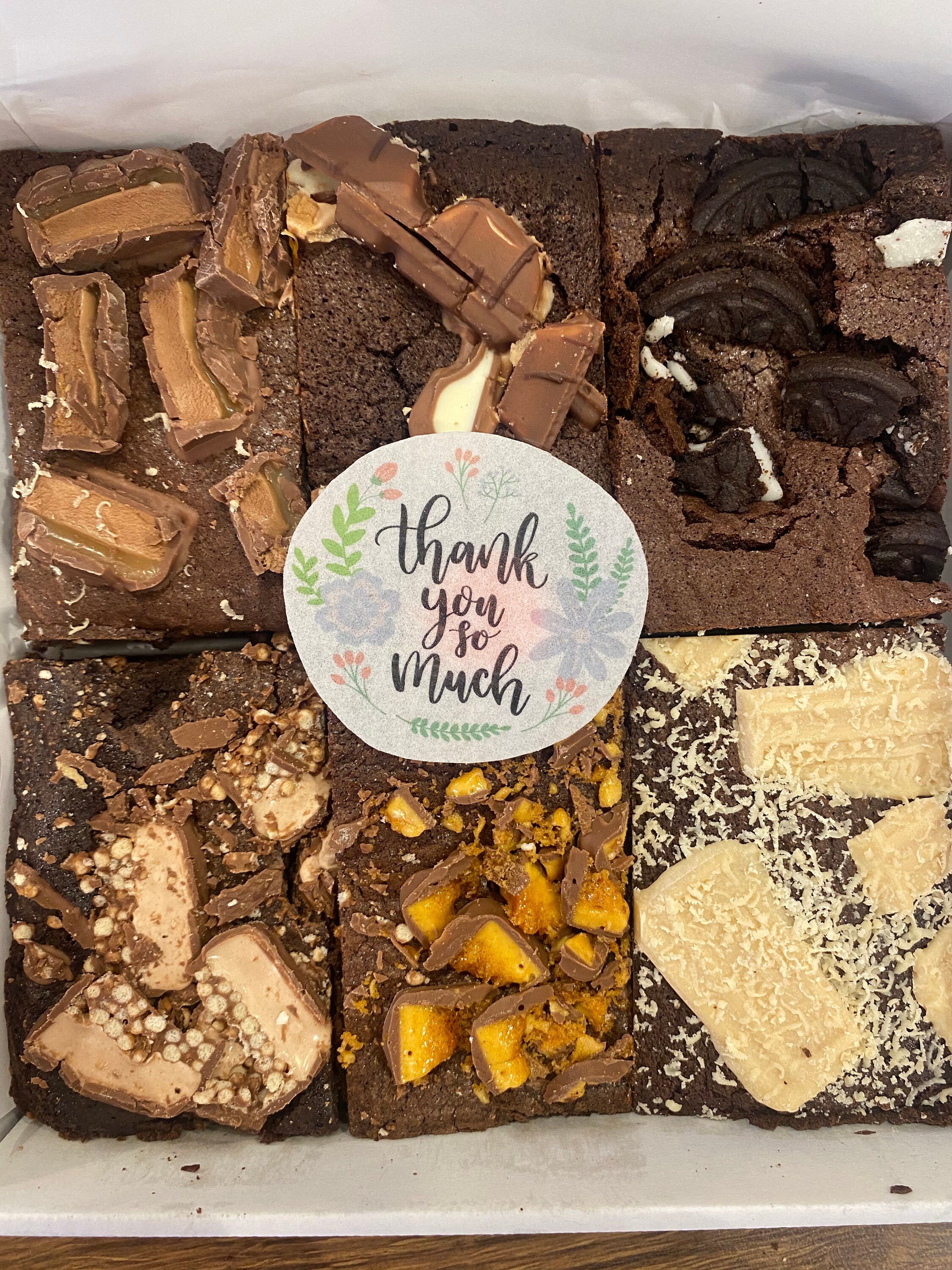 Personalised edible topper brownies gift Etsy