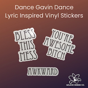 Dance Gavin Dance Sticker | DGD Sticker | Water Resistant Sticker | Vinyl Sticker | Dance Gavin Dance Lyrics | Holographic Stickers | DGD