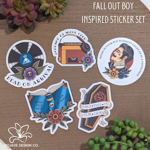 Fall Out Boy Sticker | Fall Out Boy Lyric Sticker | Water Resistant Sticker | Emo Sticker | FOB Lyrics | Tattoo Style Sticker | FOB Stickers