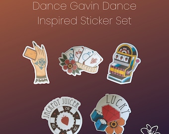 Dance Gavin Dance Sticker | DGD Sticker | Water Resistant Sticker | Vinyl Sticker | Dance Gavin Dance Lyrics | DGD | Tattoo Style Stickers