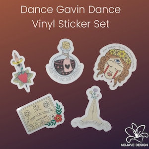 Dance Gavin Dance Sticker | DGD Sticker | Water Resistant| Vinyl Sticker | Dance Gavin Dance Lyrics | DGD Lyrics | Tattoo Style Stickers